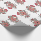 Perforel Koraal flessenpatroon lezen Cadeaupapier (Hoek)