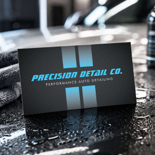 Performance Auto Detailing Racing Strepen Visitekaartje