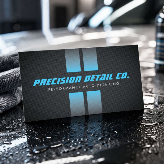 Performance Auto Detailing Racing Strepen  Visitekaartje
