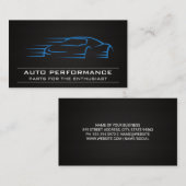 Performance Car Drifting Logo | koolstofvezel Visitekaartje (Voorkant / Achterkant)