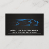 Performance Car Drifting Logo | koolstofvezel Visitekaartje (Voorkant)