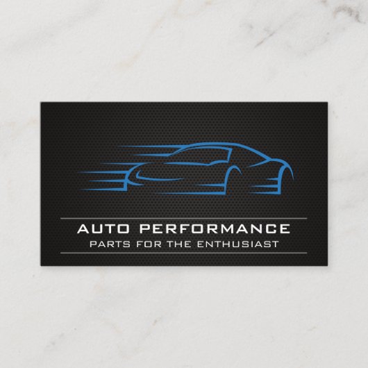 Performance Car Drifting Logo | koolstofvezel Visitekaartje (Voorkant)