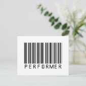 Performer Bar-code Briefkaart (Staand voorkant)