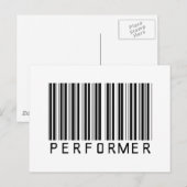 Performer Bar-code Briefkaart (Voorkant / Achterkant)