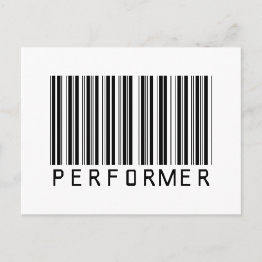 Performer Bar-code Briefkaart (Voorkant)