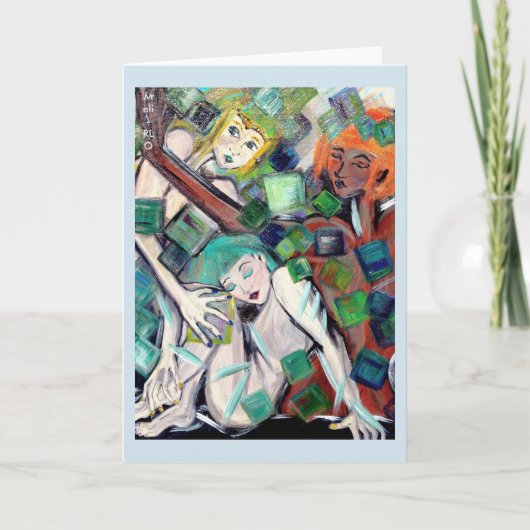 Performers "Gold Squares" Wenskaart Kaart (Voorkant)