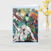 Performers "Gold Squares" Wenskaart Kaart (Gele Bloem)