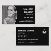 Performers Headshot gebogen zwart Visitekaartje (Voorkant / Achterkant)