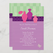 Perfum Bottles Bridal Shower Invitation Kaart (Voorkant / Achterkant)
