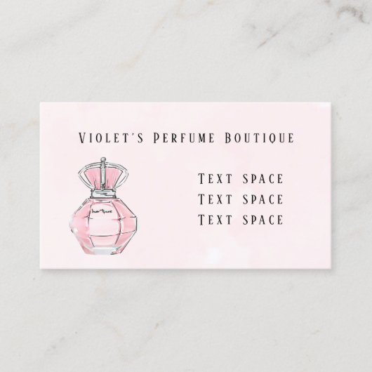 Perfume Boutique Visitekaartje (Voorkant)