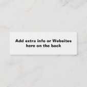 Perfume Cosmetische winkel Winkel Skinny Visitekaa Mini Visitekaartje (Achterkant)