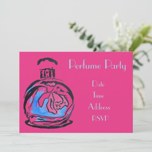Perfume party plan party kaart (Staand voorkant)