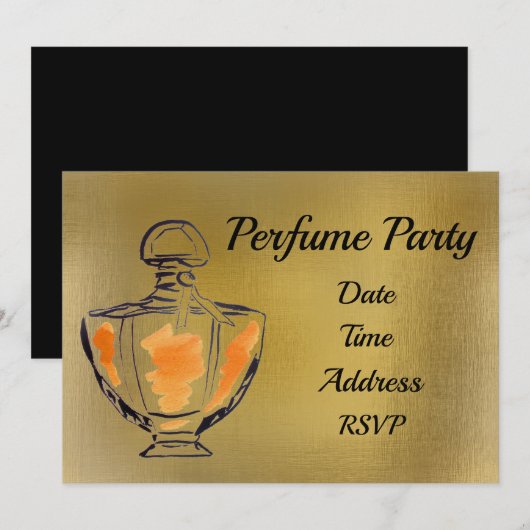Perfume party plan party kaart (Voorkant / Achterkant)