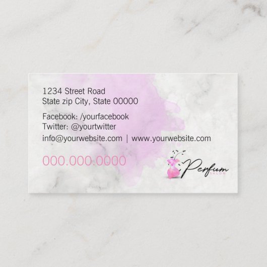Perfume Salon Visitekaartje (Achterkant)