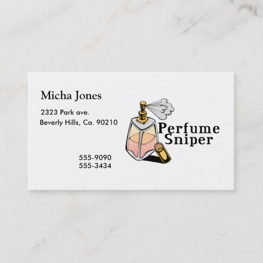 Perfume Sniper Visitekaartje (Voorkant)