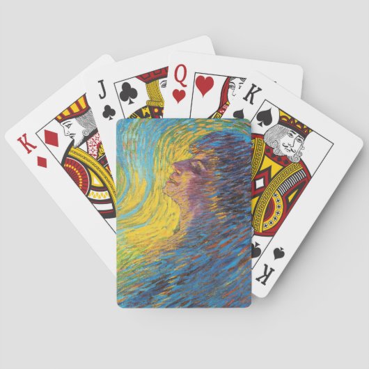Perfume (Vrouw Portrait) (door Luigi Russolo) Pokerkaarten (Achterkant)