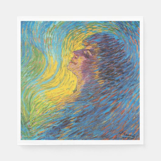 Perfume (Vrouw Portrait) (door Luigi Russolo) Servet (Voorkant)