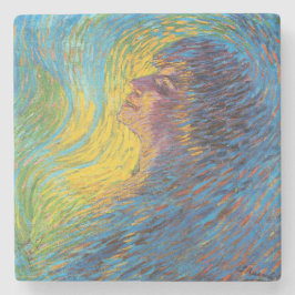 Perfume (Vrouw Portrait) (door Luigi Russolo) Stenen Onderzetter