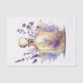 Perfumeflesje en prachtige lavendefluitspuit tissuepapier (Voorkant)