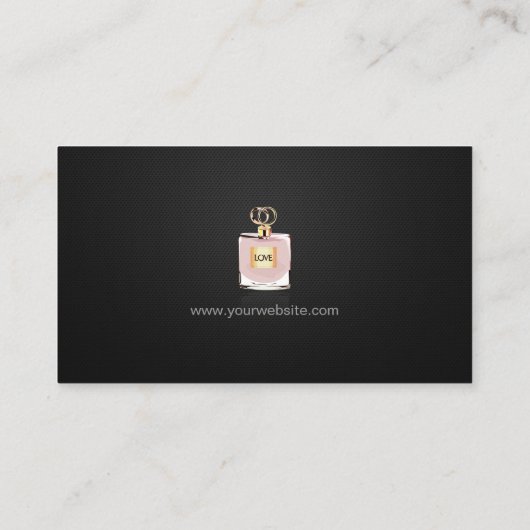 Perfumeverkoop - Professioneel zwart Visitekaartje (Achterkant)