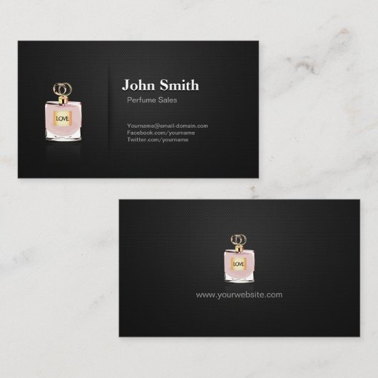 Perfumeverkoop - Professioneel zwart Visitekaartje (Voorkant / Achterkant)