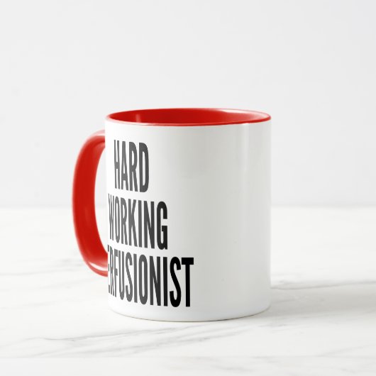 Perfusionist hard werken mok (Voorkant links)