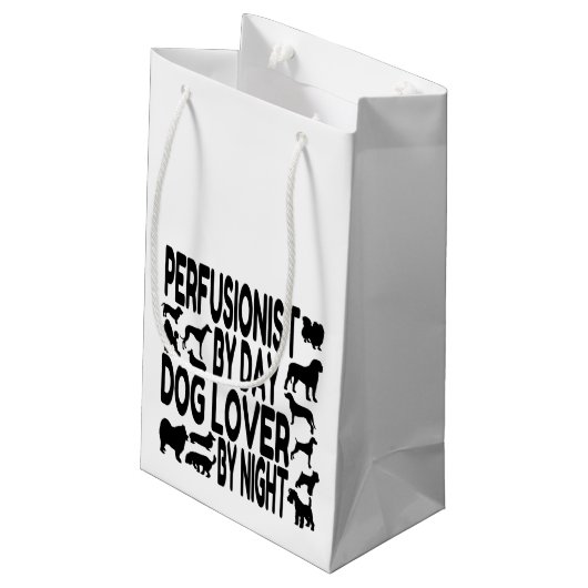 Perfusionist houdt van honden klein cadeauzakje (Achterkant Gekanteld)