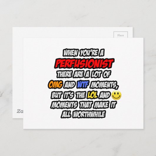 Perfusionist.. OMG WTF LOL Briefkaart (Voorkant / Achterkant)