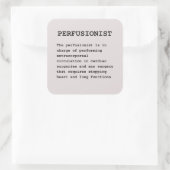 Perfusionistische definitie vierkante sticker (Tas)