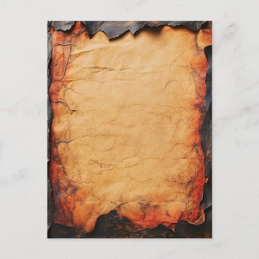 Pergamentpapier met Geschroeide Randen Briefkaart (Voorkant)