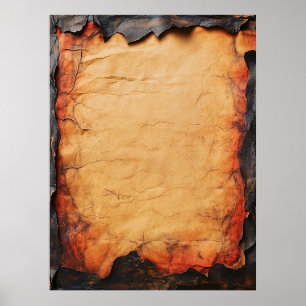 Pergamentpapier met Geschroeide Randen Poster