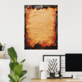Pergamentpapier met Geschroeide Randen Poster (Thuiskantoor)