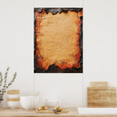 Pergamentpapier met Geschroeide Randen Poster (Keuken)