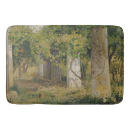 Pergola met wijndruiven (wijngaard) badmat