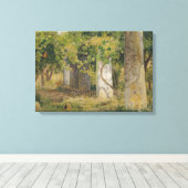 Pergola met wijndruiven (wijngaard) canvas afdruk (Insitu (Houten vloer))