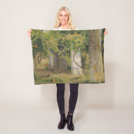 Pergola met wijndruiven (wijngaard) fleece deken