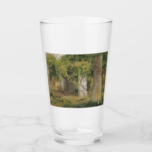 Pergola met wijndruiven (wijngaard) glas (Voorkant)