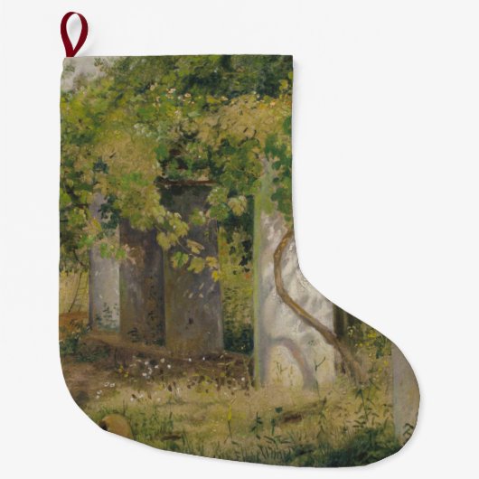 Pergola met wijndruiven (wijngaard) grote kerstsok (Voorkant)