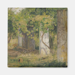 Pergola met wijndruiven (wijngaard) magneet