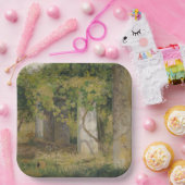 Pergola met wijndruiven (wijngaard) papieren bordje (Feest)