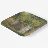 Pergola met wijndruiven (wijngaard) papieren bordje (Gebogen)