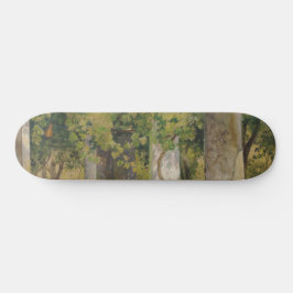 Pergola met wijndruiven (wijngaard) persoonlijk skateboard