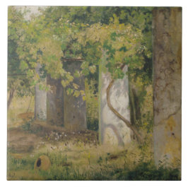 Pergola met wijndruiven (wijngaard) tegeltje