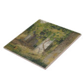 Pergola met wijndruiven (wijngaard) tegeltje (Zijkant)