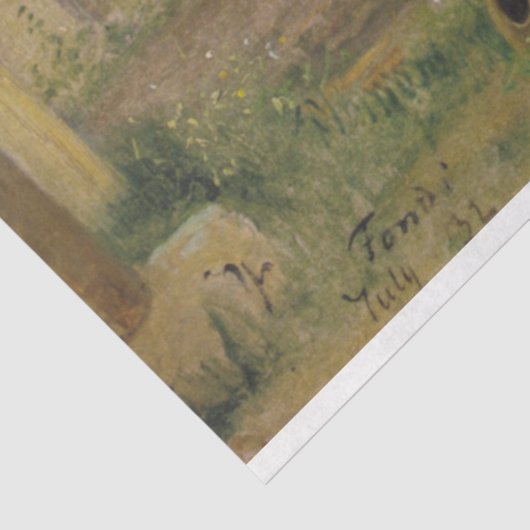 Pergola met wijndruiven (wijngaard) tissuepapier (Detail)