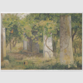 Pergola met wijndruiven (wijngaard) tissuepapier