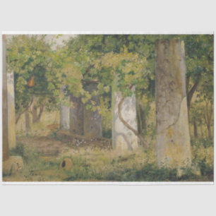 Pergola met wijndruiven (wijngaard) tissuepapier