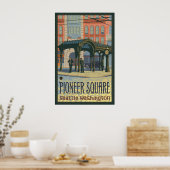 Pergola - Pioneer Square Seattle, WA Travel Poster (Keuken)