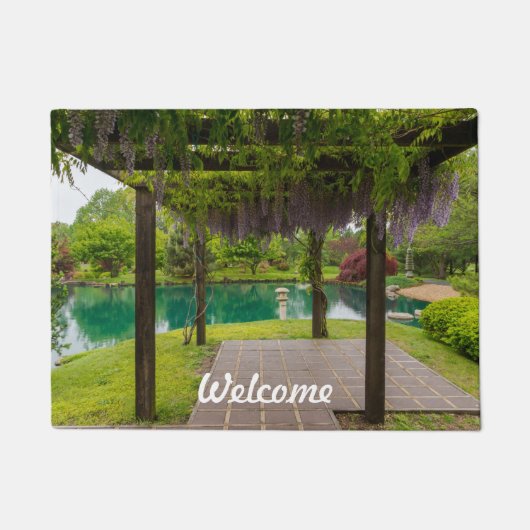 Pergola van blauweregen deurmat (Voorkant)