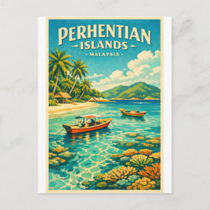 Perhentian-eilanden, Maleisië, in een levendige Briefkaart